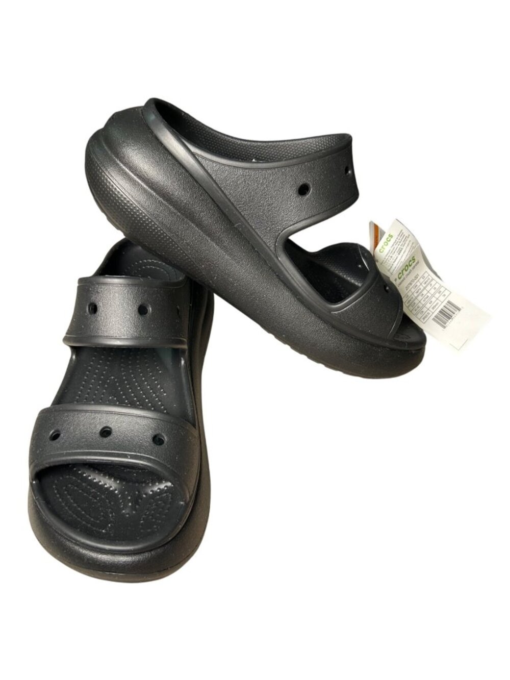NEW Platform Black Crocs Slides Sandals Women's 10 Casual Wear Comfort & Style
